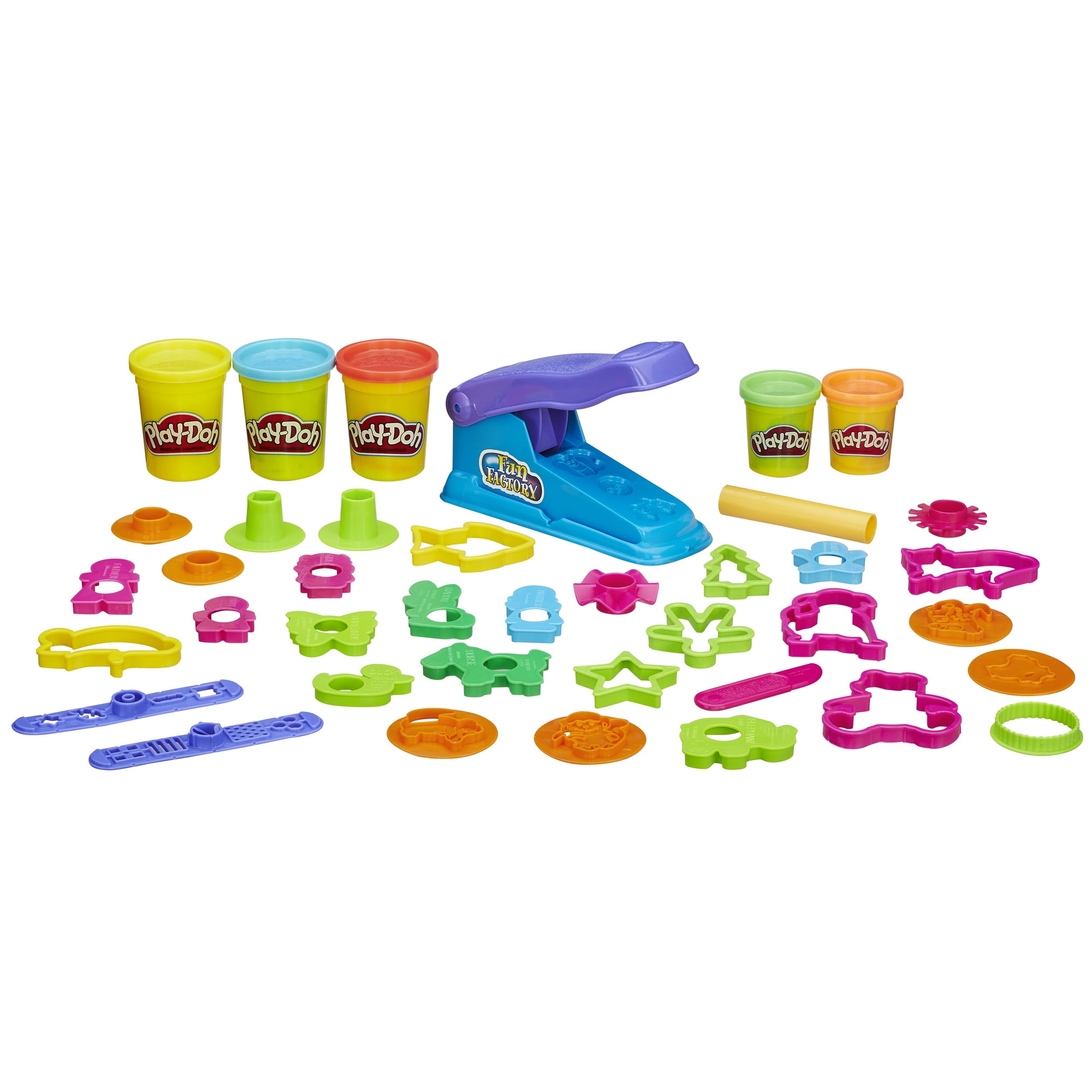 Play-Doh Mini Fun Factory Shape Making Toy with 2 Non-Toxic Colors -  Play-Doh