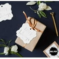 thumbnail image 6 of Inkdotpot Pack Of 50 Real Silver Foil Bracket Shape Paper Tags Happy Holiday Favor Hang Tags, 6 of 7