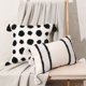 thumbnail image 1 of Paquete de 2 fundas de almohada bohemias, funda de almohada decorativa tejida a mano de algodón natural con borlas para sofá, cama, dormitorio, sala de estar brillar Electrónica, 1 of 4
