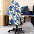thumbnail image 3 of Jiueut Turtle Starfish Print Gaming Chair Cover Set of 4, Washable Computer Chair Slipcovers Thick High Back Chair Slipcover with Elastic Bottom Universal Desk Chair Seat Protector, 3 of 7