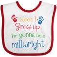 thumbnail image 3 of Inktastic Millwright Future Boys or Girls Baby Bib, 3 of 4