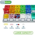 thumbnail image 2 of Ezy Dose Weekly (7-Day) AM/PM Pill Organizer, Large Push Button Compartments, 2 Times a Day, Rainbow, 2 of 4