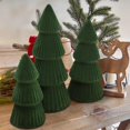 thumbnail image 4 of Decoraciones Navideñas MOREDOTS Set de 3 Árboles de Cerámica con Terciopelo, 4 of 6