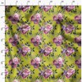 thumbnail image 3 of Soimoi Red Georgette Viscose Fabric Peony Floral Printed Fabric 1 Yard 42 Inch Wide, 3 of 6