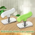 thumbnail image 3 of 4 Counts Stainless Steel Jar Opener for Easy Opening, Jar Lid Opener for Weak Hand, Suitable for Small and Medium Cans, White & Green, 3 of 6