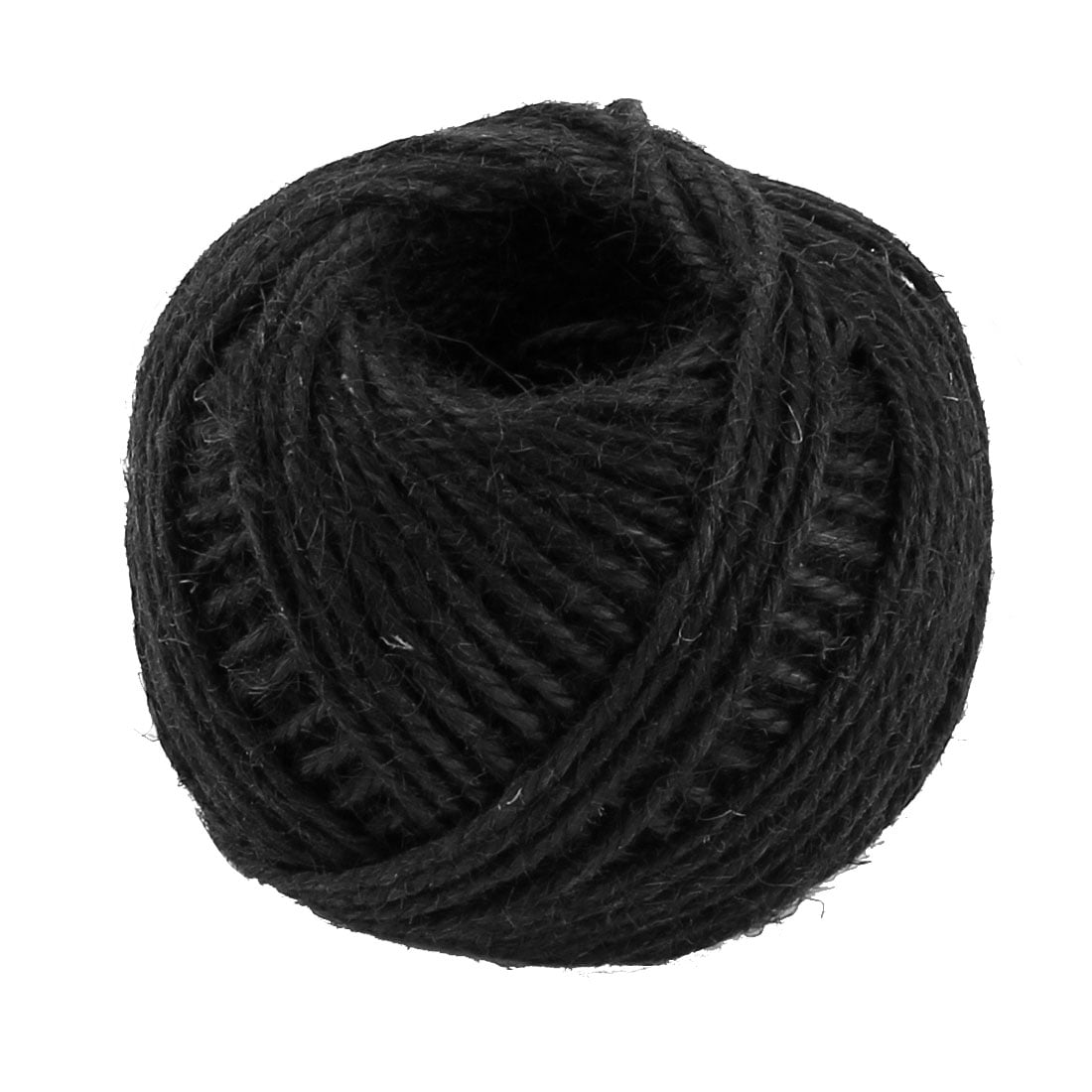 Unique Bargains Craft Jute Burlap Ribbon Twine Rope Cord String Pack Roll Black 2mm Dia 50m Length Yarn