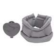 thumbnail image 3 of Bunblic Inflatable Travel Pillow Breathable Neck Support Pillow for Office Car Train grey, 3 of 7
