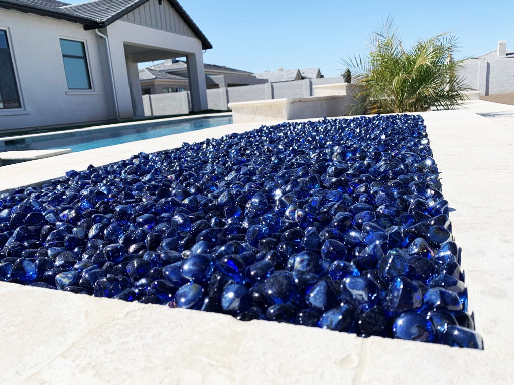 Midnight Diamond Jelly Bean Fire Glass 10 lbs