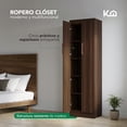 thumbnail image 3 of Ropero Closet Armario de Madera con 5 Entrepaños y 2 Puertas, Almacenamiento de Ropa, 3 of 8