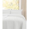 thumbnail image 3 of Brooklyn Loom Oversized Cotton Percale White King 3 Piece Quilt Set, Solid Color Themed, Oeko-TEX Certified Confidence, 3 of 9
