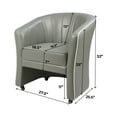thumbnail image 6 of ISABELLA Guest Chair Customer Reception Sofa Lobby Waiting Area Seating Luxury Soft Leather with Lockable Rolling Casters, Coffee, 6 of 7