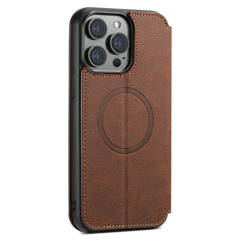 Pro Leather Case - iPhone 15 Pro Max - Brown (MagSafe Compatible)