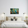 thumbnail image 3 of ZHONGYUTONG Parrot Couple Canvas Wall Art Tropical Macaw Birds on Branch Picture Prints Colorful Animal Romantic Painting for Bedroom Room Decor Framed (28.00" x 42.00"), 3 of 5