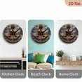 thumbnail image 4 of A 10-inch 2D flat "Zen Art Sculpture" wooden silent wall clock, featuring a serene design, is an excellent choice for Halloween/Easter/Christmas gifts and is suitable for modern home decoration art., 4 of 7