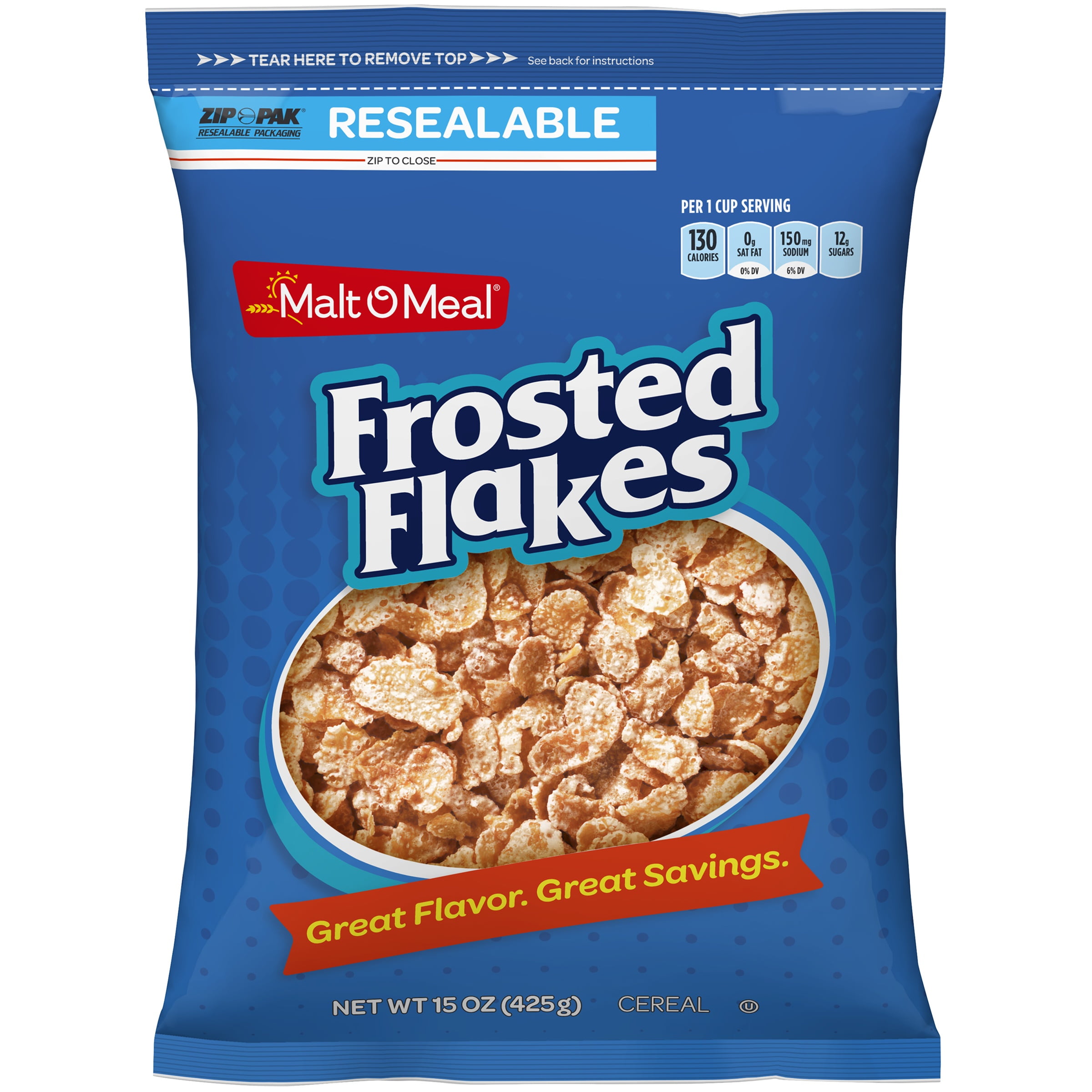 MaltOMeal® Frosted Flakes Cereal 15 oz. ZIPPAK®