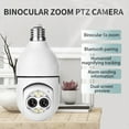 thumbnail image 4 of Cámara de bombilla con conexión inalámbrica WiFi y Bluetooth, cámara de lente interior HD de 4 MP, cámara de visión nocturna a todo color con luz de 360 °, alarma de seguimiento móvil, cámaras de lent, 4 of 9