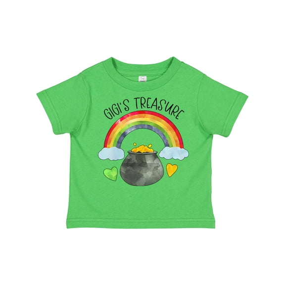 Inktastic Gigi's Treasure St. Patrick's Day Rainbow and Gold Boys or Girls Toddler T-Shirt
