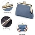 thumbnail image 3 of YooGuoGuo Small Wallet for Women Vintage Leather Coin Purse Compact Kiss Lock Card Case Daily Change Pouch with 2 Pockets, 3 of 7