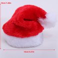 thumbnail image 4 of Inteprter Gorro de felpa para mascotas, gorros de Papá Noel, gorros de Navidad de invierno no tejidos, suministros de Navidad hechos a mano DIY, tocado Kits de decoración para fiestas Inteprter HA069647-00, 4 of 6
