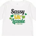 thumbnail image 4 of Inktastic Saint Patrick's Day Sassy Lil' Lassie with Shamrocks Girls Long Sleeve Toddler T-Shirt, 4 of 5
