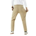 thumbnail image 4 of Men's 4-Way Stretch Dress Pants - Mid-Rise Straight Cut with Elastic Waist (Business Casual), 4 of 12