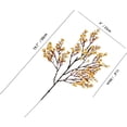thumbnail image 2 of 6pcs Peacock Artificial Flowers Silk Babys Breath Gypsophila 19.7" for Home Kitchen Decor, 2 of 5
