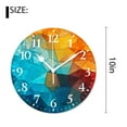thumbnail image 2 of 10 Inch Wall Clock Battery Operated Silent Clock Decorative for Office, Kitchen, Outdoor, Living RoomVintage Bright Abstract Mosaic Print Ceramic Tile Fragment Multicolor, 2 of 4