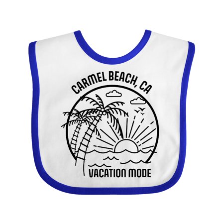 

Inktastic Summer Vacation Mode Carmel Beach California Gift Baby Boy or Baby Girl Bib
