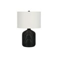 thumbnail image 4 of Monarch Specialties Lighting, 23"h, Table Lamp, Black Rattan, Ivory / Cream Shade, Modern, 4 of 6