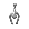 thumbnail image 2 of Sterling Silver Horse Shoe Evil Eye Pendant Charm, 2 of 4