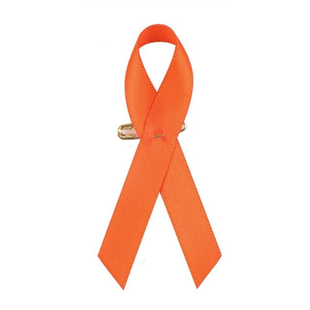 Cintas de Concientización de Satén Naranja zosenda 50 Piezas Cintas de Tela Naranja Preformadas con Pasadores de Seguridad (Ya Adjuntos)
