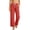 Red, variant on Women's Soft Fabric Wide Leg Pants, Elastic Waist Drawstring Casual Trousers with Pockets, Body Shaping Pull On Summer Pants, for Beach Daily Vacation, Polyester Casual | TruHer,Black L