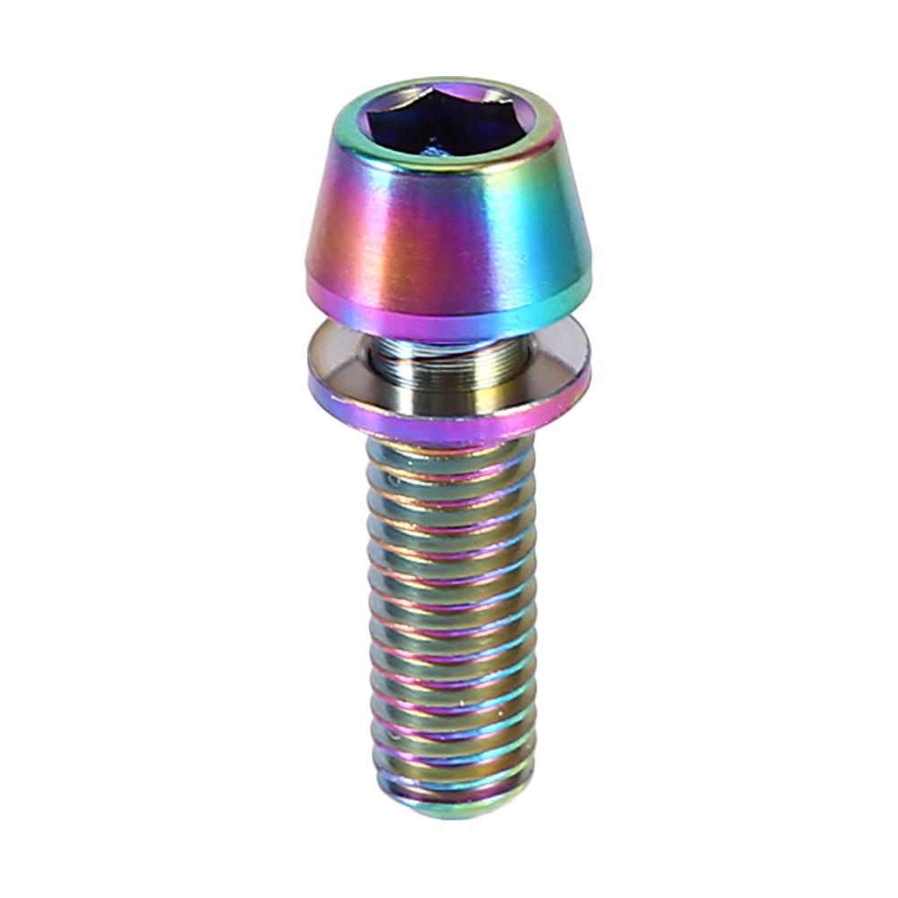Kritne bolts taper, Titanium Alloy Bicycle Titanium Tapered Head Bolt Screw With Washer For