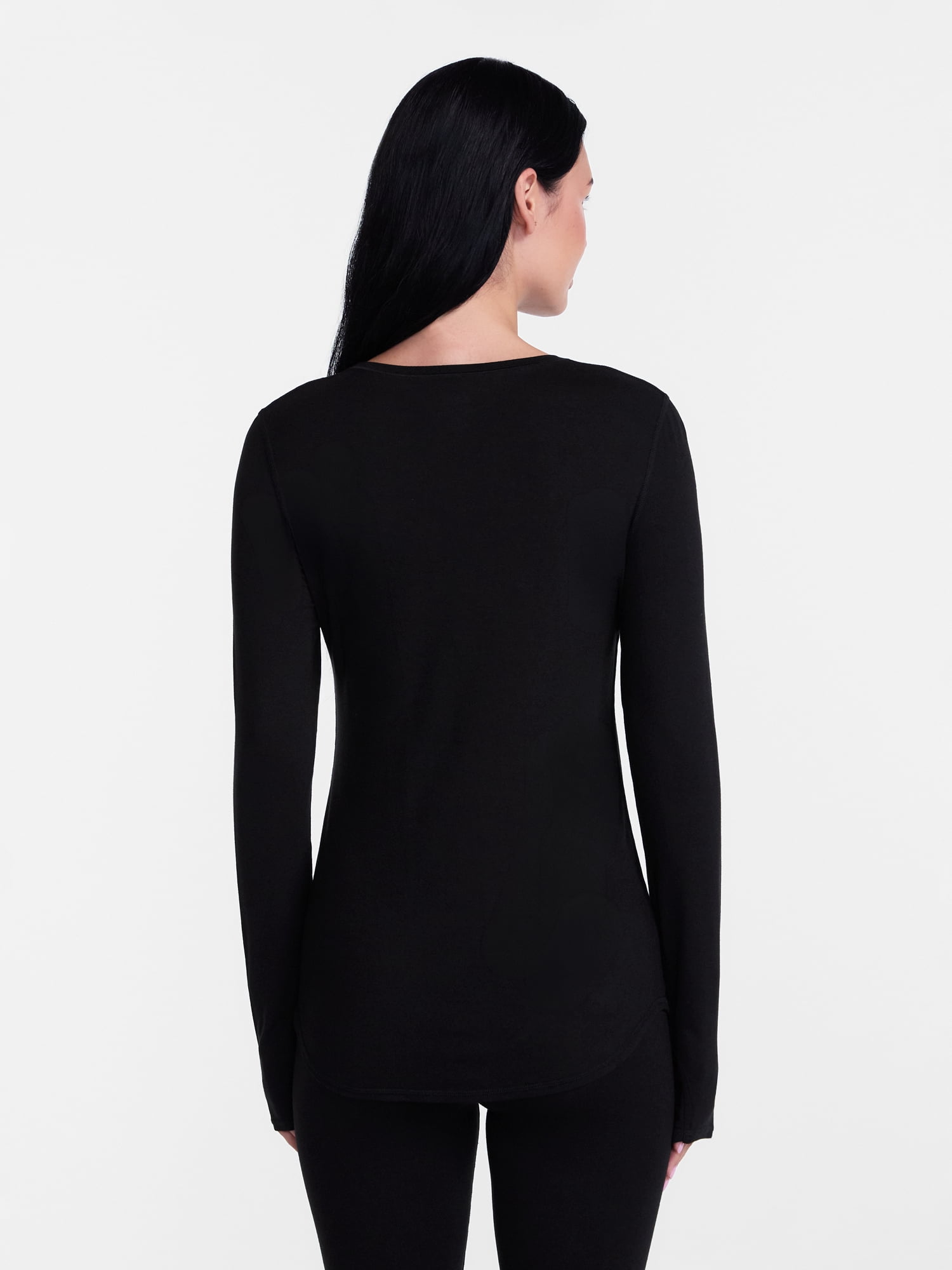 ClimateRight by Cuddl Duds Women’s Mild Essential Base Layer Livaeco Jersey Long Sleeve Crewneck Thermal Top, Sizes XS-4X