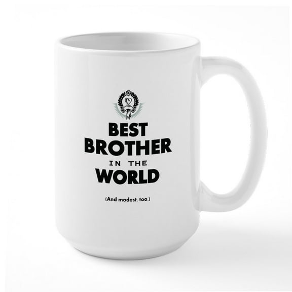 CafePress - The Best In The World Best Brother Mugs - 15 oz Ceramic Large White Novelty Mug