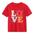 thumbnail image 1 of TaTaai School Season Cute Print Short Sleeve T-Shirt, Valentine's Day Casual Top, Unisex All Season Graphic Tee Gift, 1 of 8
