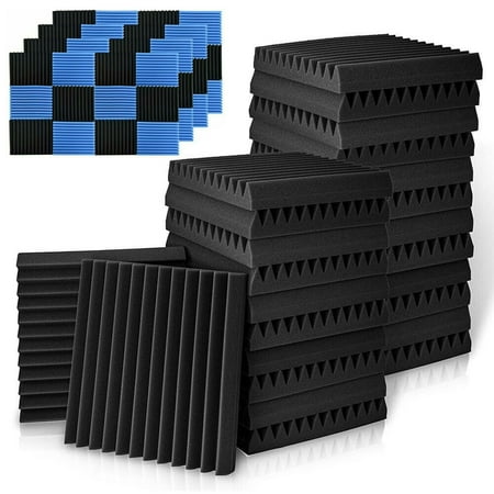 Acoustic Panels Sound Proof Studio Foam for Walls, 1" x 12" x 12" Sound Absorbing Foam Panels Sound Insulation Panels Wedge Fireproof Noise Canceling (12 Pack, Gray)