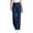 Navy, variant on Women’S High Waisted Pull On Wide Leg Jeans, Stretch Denim Style Casual Trousers, Soft Polyester Daily Office Wear Pants, 1 Piece, Sizes S Through XXL