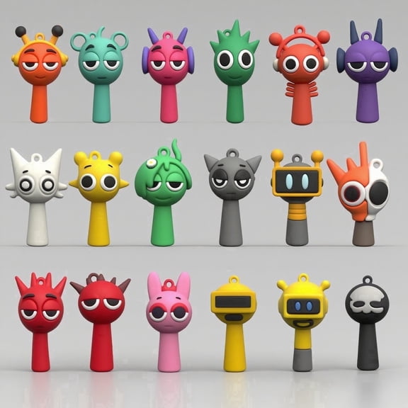 18 PCS Sprunky Colorful Figurines Toy Set,Sprunky Game Action Figures Mystery Box, Fun Toys Gifts