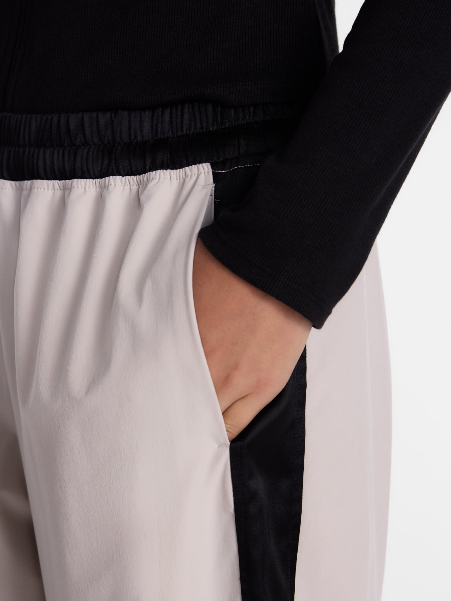 Avia Women's Color Blocked Wide Leg Pants, 29" Inseam, Sizes XS-XXL