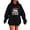Black, variant on Oversized Hoodies for Women Plus Size Drawstring Graphic Hoodie Loose Preppy Sweatshirt with Pocket Womens Pullover