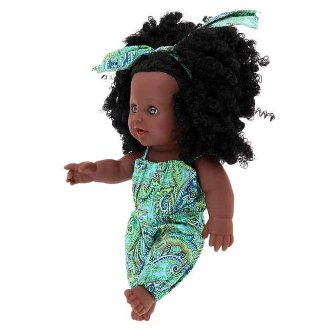 Muñeca Afroamericana Zulema Muñeca de Bebé Negra Con Ropa Y Traje de Diadema