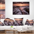 thumbnail image 3 of Designart Exotic Flow of Waters over Rocks - Seashore Throw Pillow - 16x16, 3 of 4