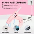 thumbnail image 5 of Hot Glue Gun Kit with 10 Glue Sticks, Fast Preheating Hot Melt, High Temp for School Crafts DIY Arts and Quick Home Repairs, 20W Pink, 5 of 12