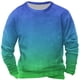 thumbnail image 2 of Sudadera sin capucha para hombre, informal, a la moda, con cuello redondo, estampado, de manga larga, blusa de poliéster, 2 of 3