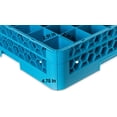 thumbnail image 4 of Carlisle FoodService Products Opticlean Divided Glass Rack with 36 (4.75 x 2.91 Inch) Compartments for Kitchen and Restaurant, Plastic, 19.88 x 19.88 x 5.50 Inches, Blue, 4 of 5