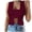 Wine, variant on Sleeveless Tops for Women Shirt Pack Beauty Tops for Women Apparel Women Tops Athletic Undershirt Women 2x Camisole Women's Crop Sweater Sleeveless Tie Strappy Backless Knitted Tank Vest Top
