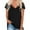Black, variant on Women's Classic Fit T Shirts Short Sleeve V Neck Casual Tee Shirt Summer Tops