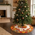 thumbnail image 4 of Fall Tree Skirt,Pumpkin Maple Leaf Pattern Circular Christmas Tree Base Decorative Cover for Home Seasonal Decor Livingroom Holiday Styling, 4 of 7
