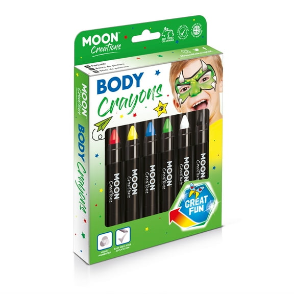 Moon Makeup Face & Body Crayons Primary Colours Boxset